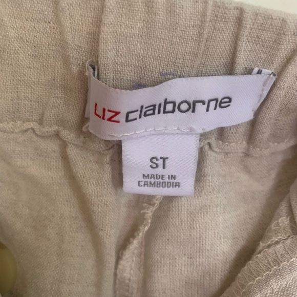 Vintage 100% linen Liz Claiborne classic cream trousers. Size small. - Picture 4 of 4